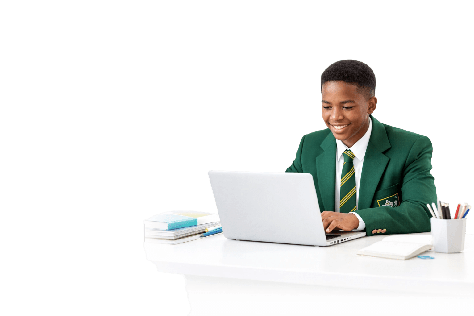 Student studying